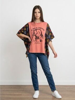 Handcrafted Upcycled Dolly Parton Kantha Tunic NWT One Size